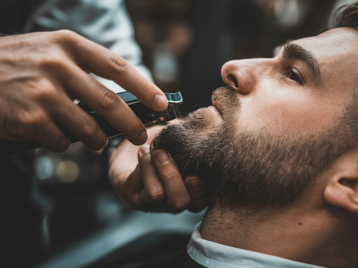 Acabamento de barba com precisão